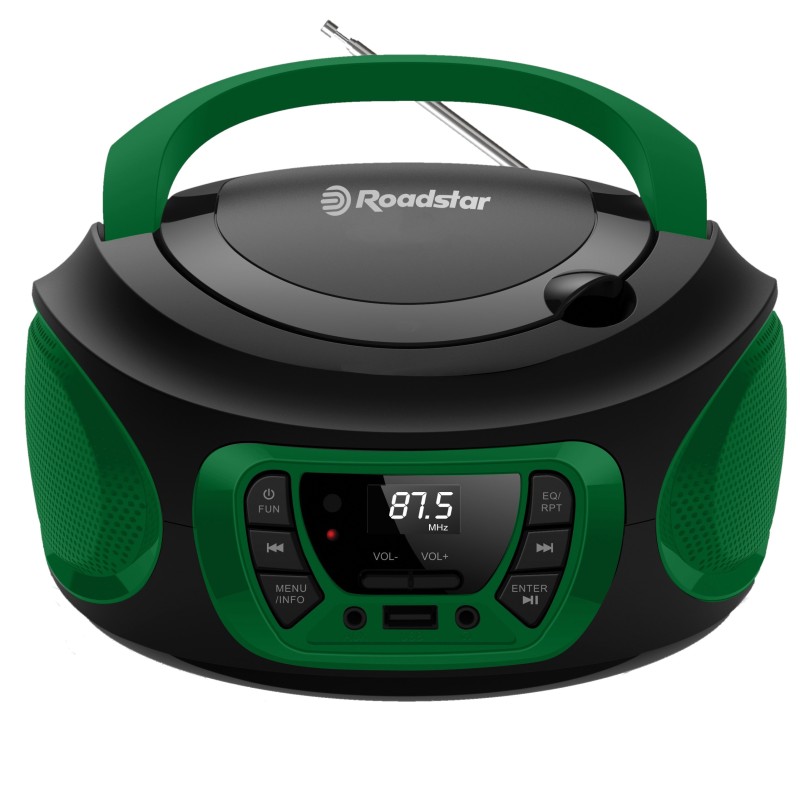 Radio portatile stereo FM CD MP3 USB VERDE CDR-365U/GR